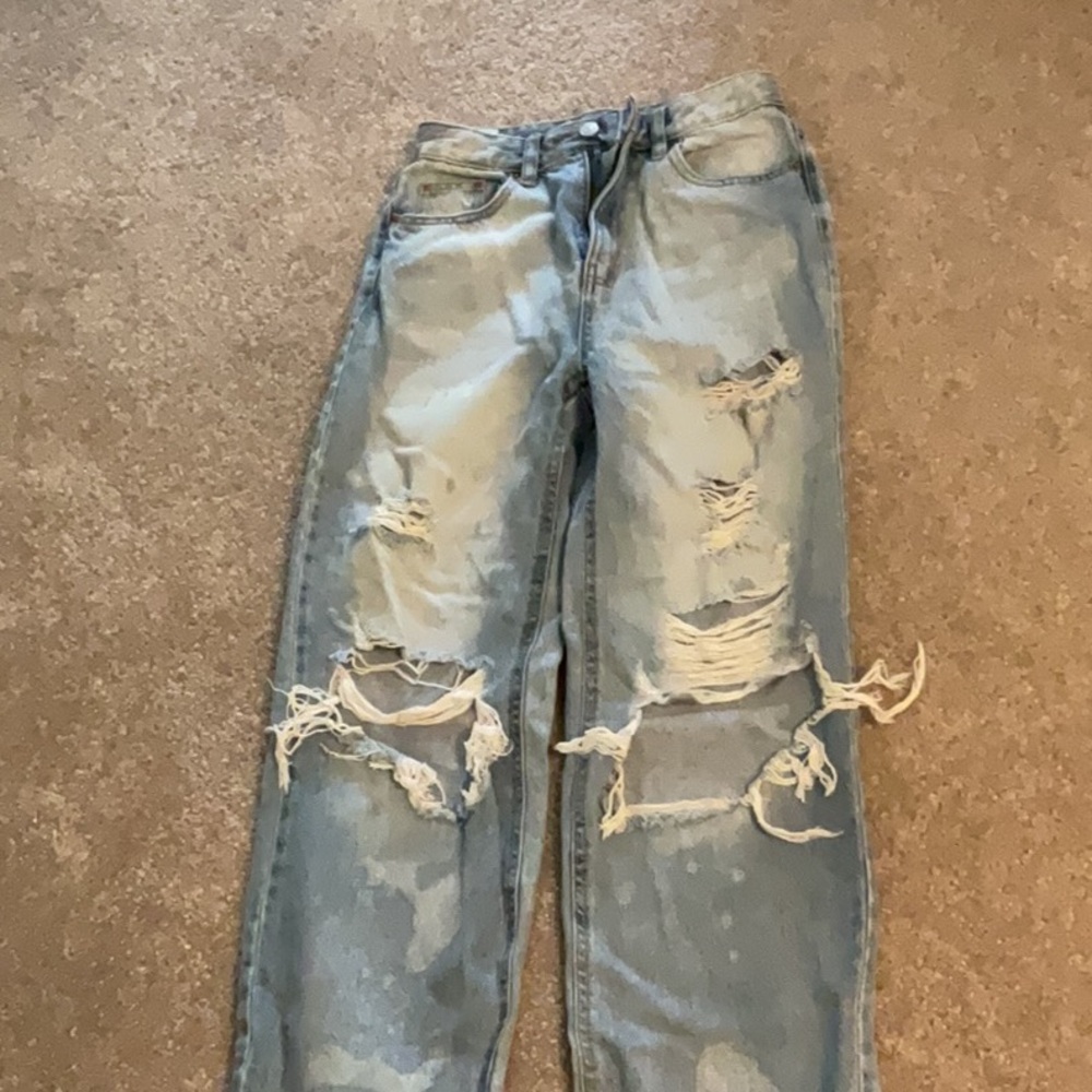 PacSun Blue Relaxed Distressed Jeans